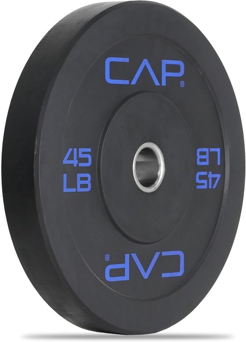 CAP Barbell Rubber Olympic Bumper Plate - Durable Weightlifting Plates | Multiple Colors Available