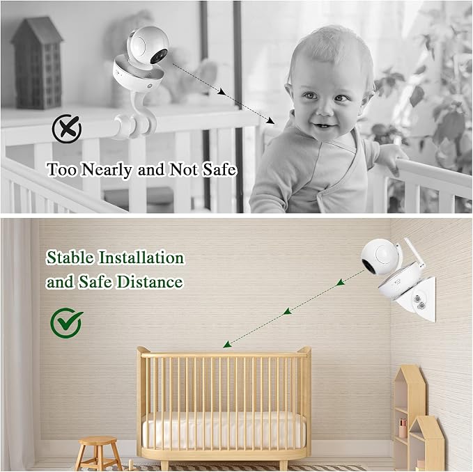 2 Pack-Adjustable Angle Baby Monitor Wall Mount