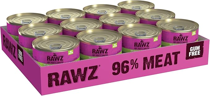 Rawz Natural Premium Pate Canned Cat Wet Food - Made with Real Meat Ingredients No BPA or Gums - 5.5oz Cans 24 Count (Chicken & Chicken Liver)