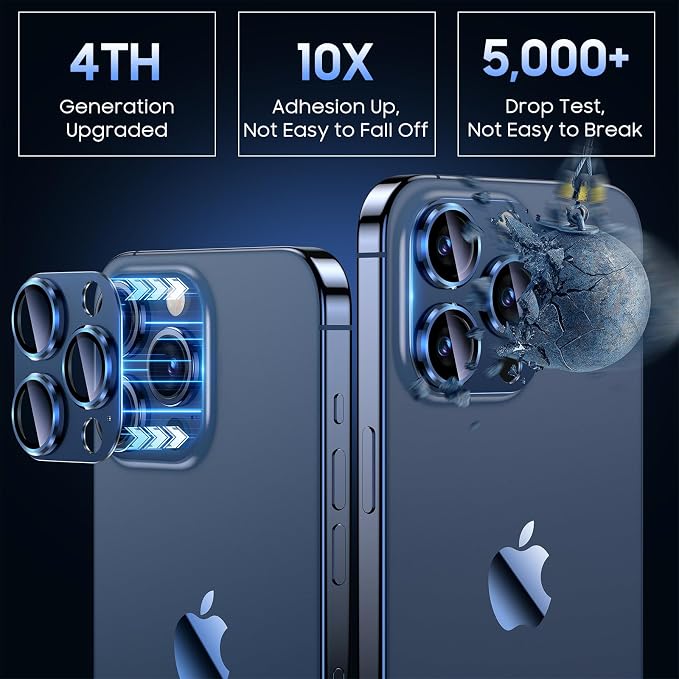 Uyiton Compatible with iPhone 15 Pro/iPhone 15 Pro Max Camera Lens Protector