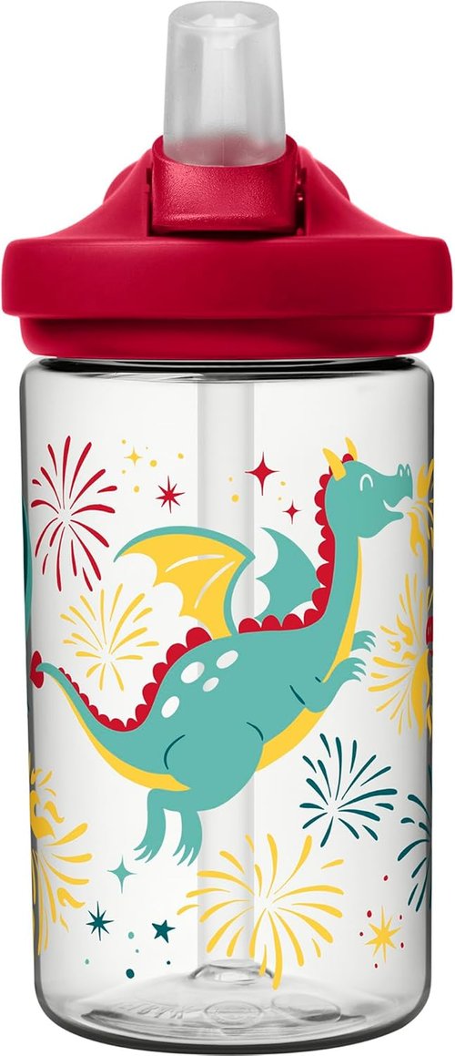 CamelBak Eddy+ Kids Water Bottle - Bite Valve Straw, Eco-Friendly Tritan Renew, 12 oz.