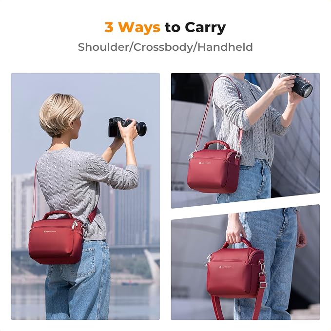 K&F CONCEPT Camera Sling Bag Small Crossbody Camera Case DSLR/SLR/Cute Compact