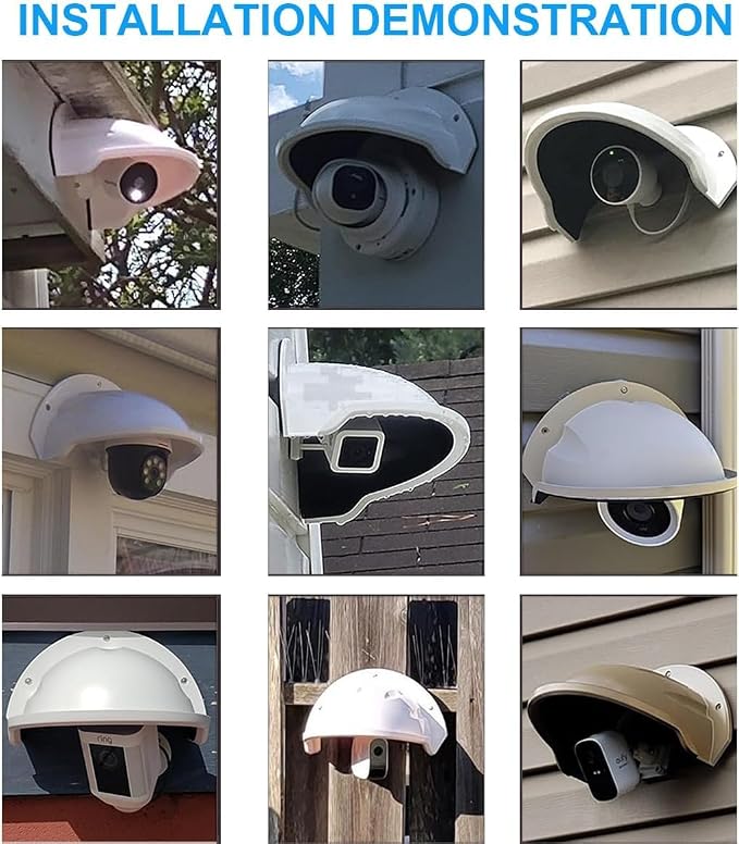 Sun Rain Shade Cover Outdoor, CCTV Security Camera Top Shield Protective Roof