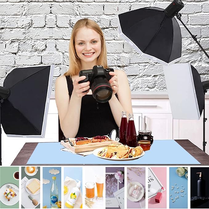 5pcs 34x22in Morandi Background Paper Photography Backdrops Solid Color Photo