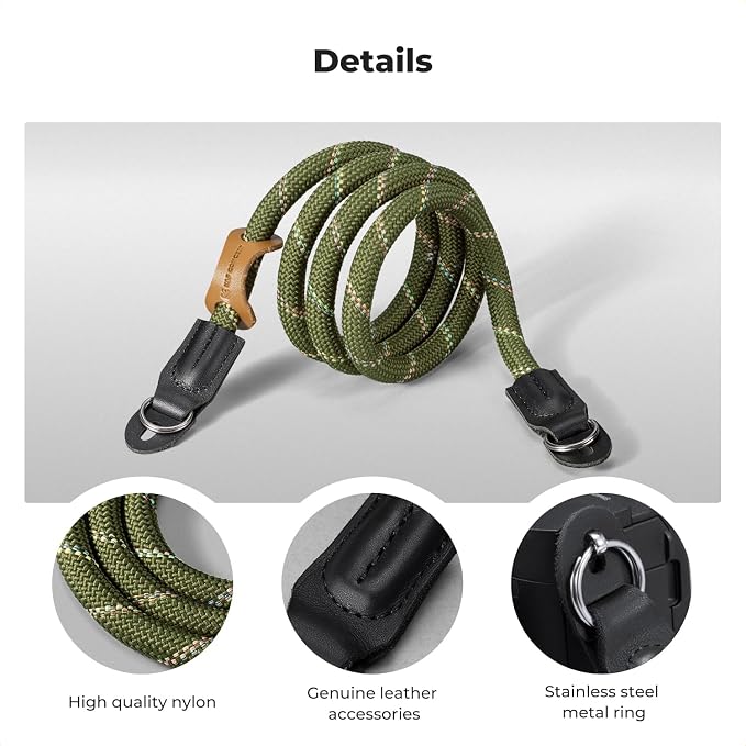 K&F CONCEPT Camera Neck Strap, 100cm Nylon Rope Camera Shoulder Strap