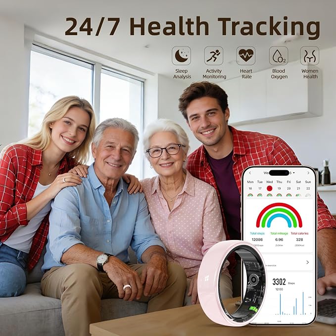 Ceramic Smart Ring, Advanced Health & Fitness Tracker