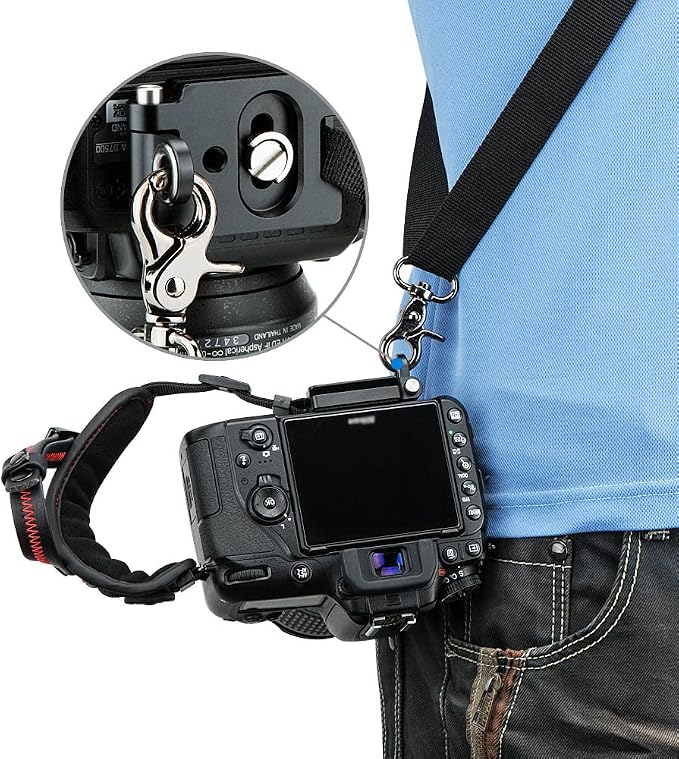 JJC Deluxe Microfiber Camera Hand Strap, Secure Padded Camera Holder Wrist Strap