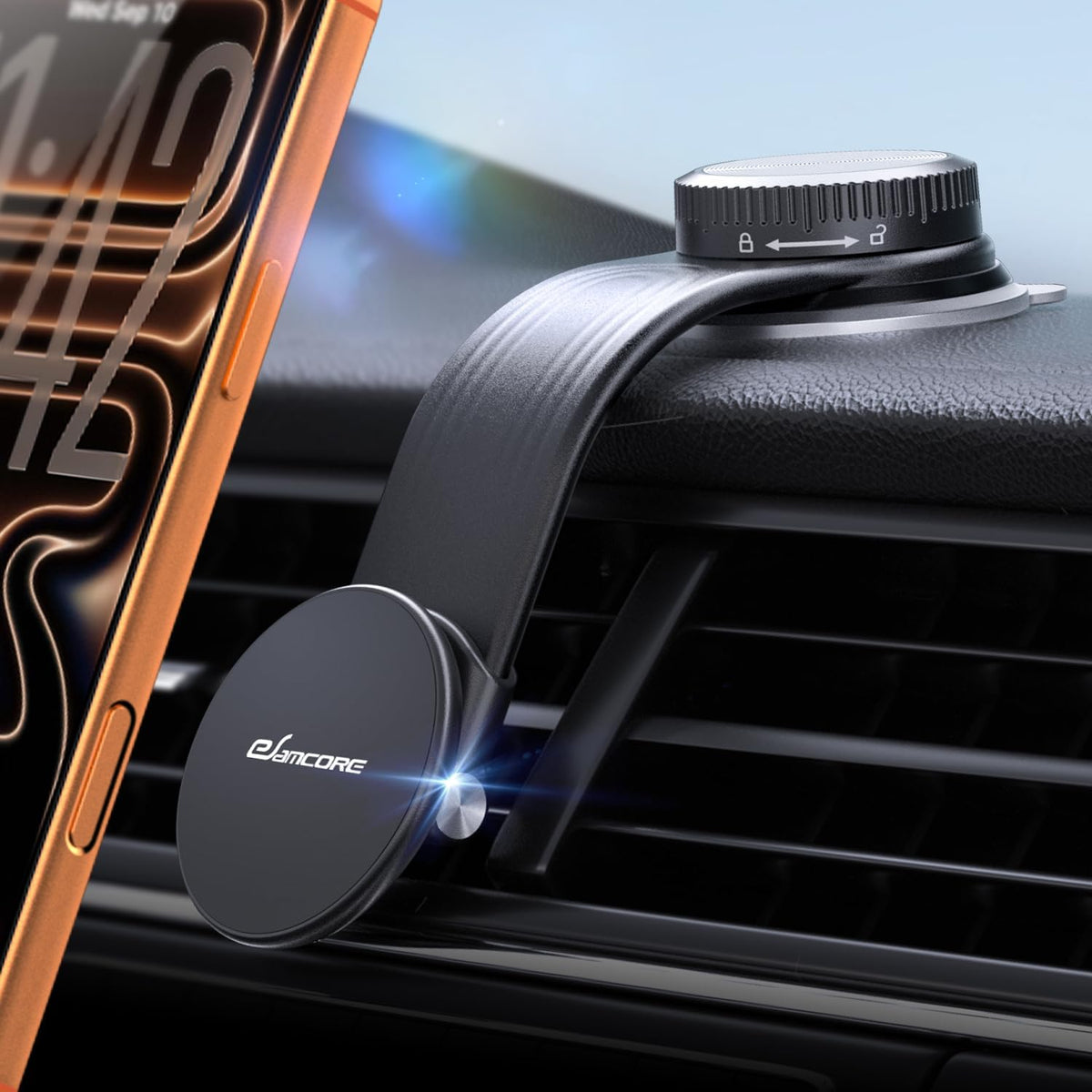 Magsafe Car Mount, Bendable Alloy Arm Magnetic Phone Holders for Your Car