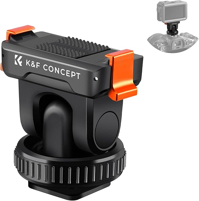 K&F CONCEPT Cold Shoe Action Camera Magnetic Quick Mount Holder, Tripod Mount