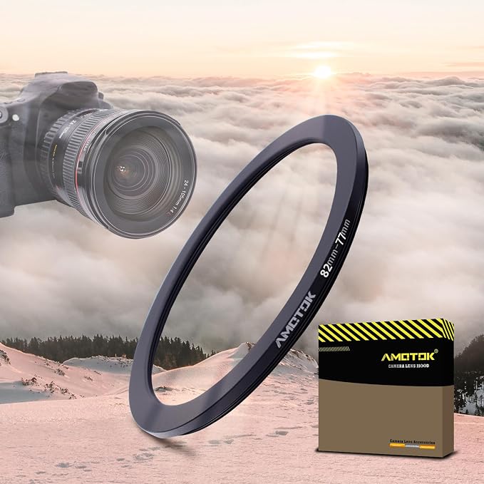 82mm Lens to 77mm Camera Lens Adapter, 82mm to 77mm Filter Step-Down Ring
