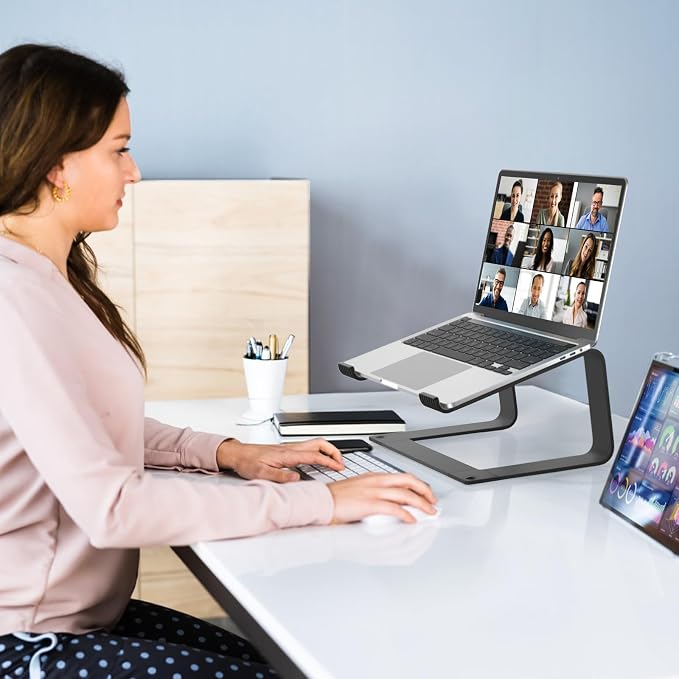 Laptop Stand for Desk Detachable Aluminum Computer Riser Portable Metal