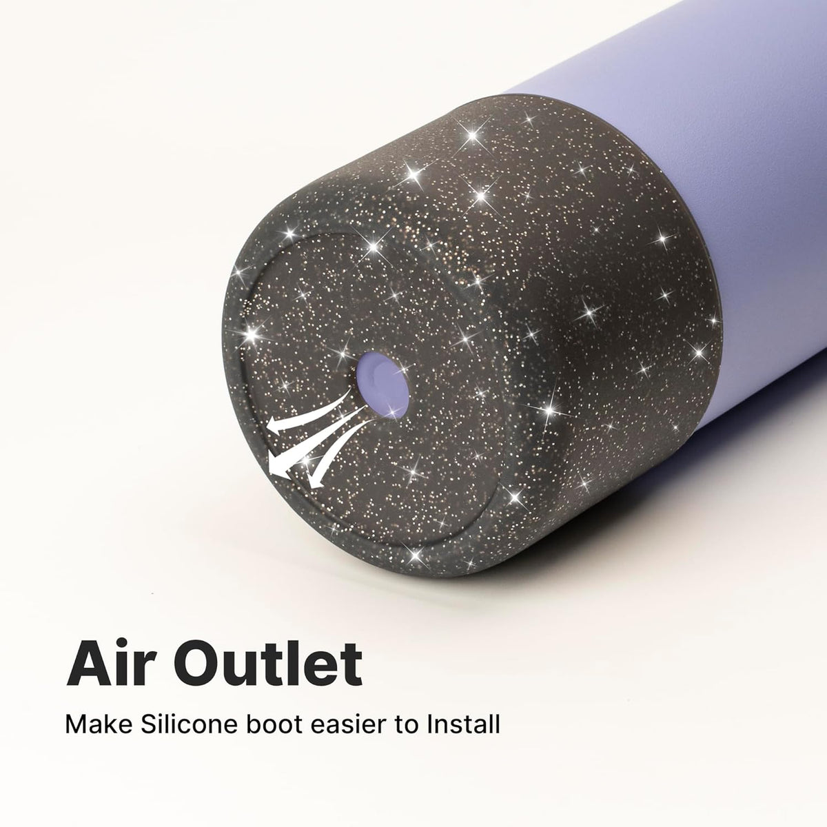 Owala Silicone Boot - Anti-Slip Protective Sleeve for 40 oz Water Bottles | Glitter Black