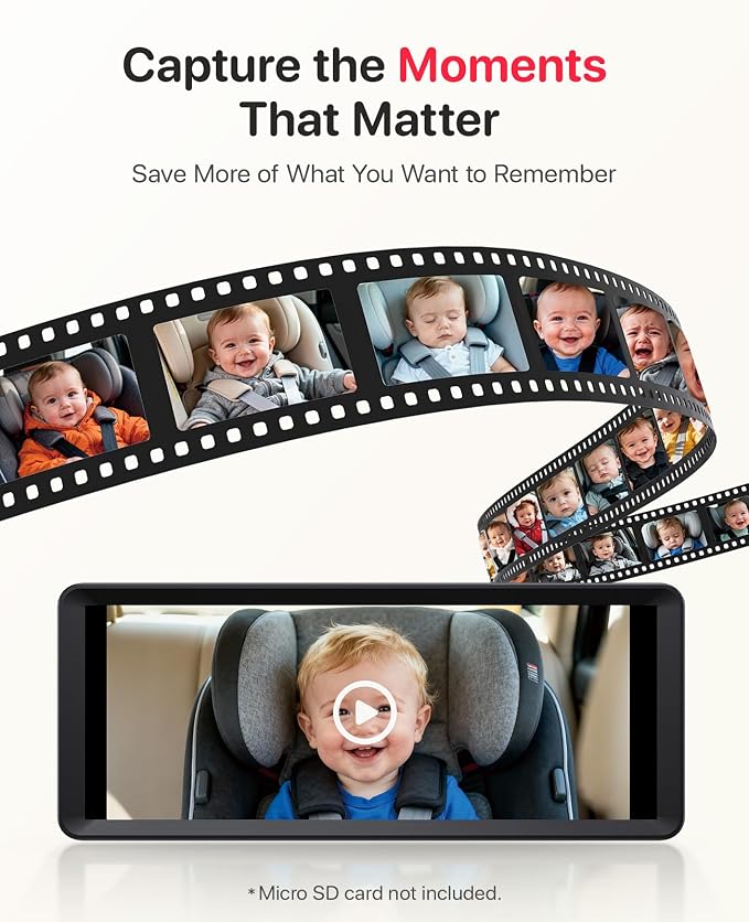 Luckview BM5 MAX 1080P HD Dual Baby Car Camera