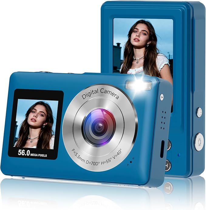 Digital Camera, 2026 Upgraded 56MP Dual Screens Camera
