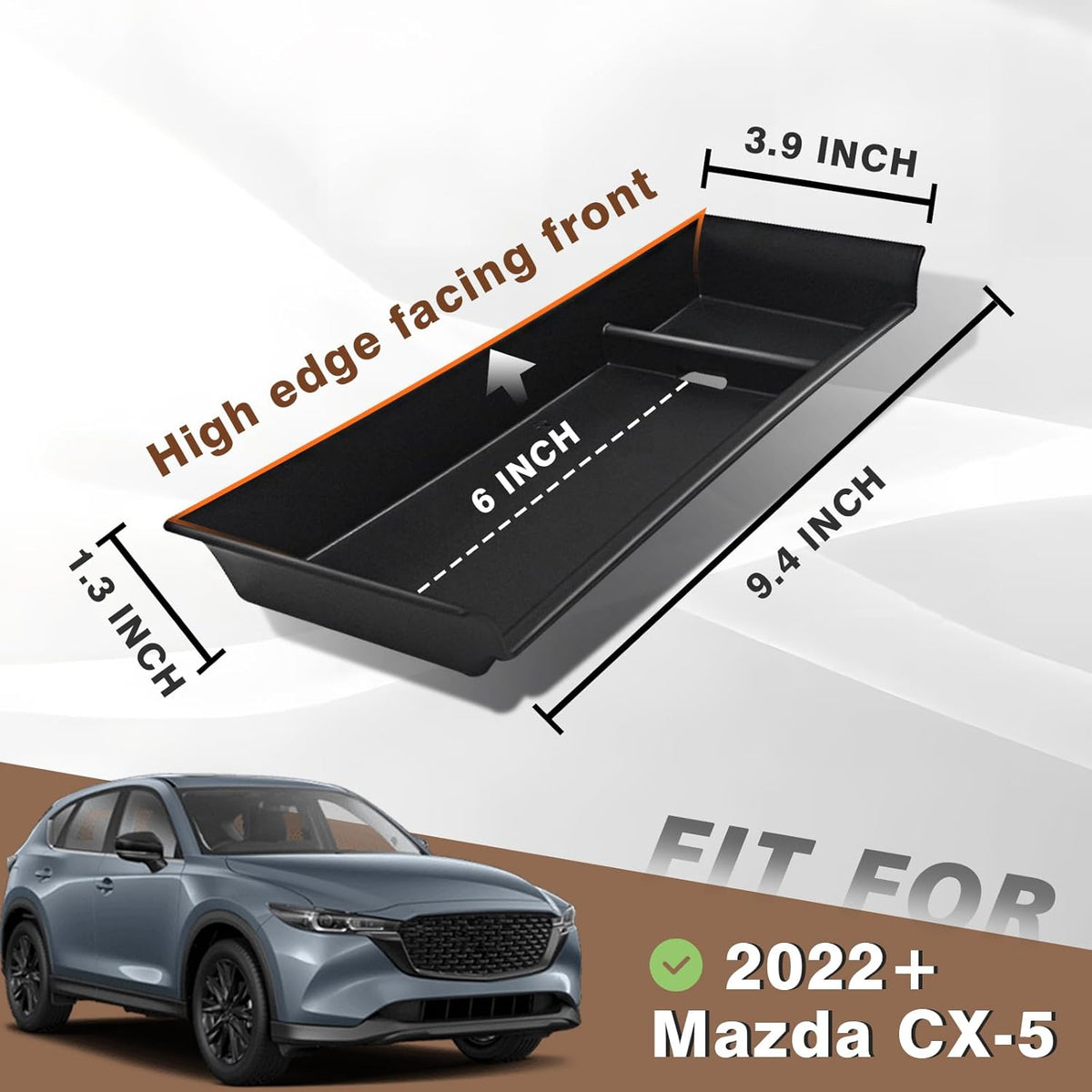 Muslogy Front Console Organizer Cover for 2022 2023-2025 Mazda CX-5 CX5