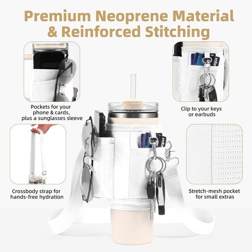 All Day Quencher Carry All - Crossbody Bag for Stanley 40/30 oz Tumbler with Phone Holder
