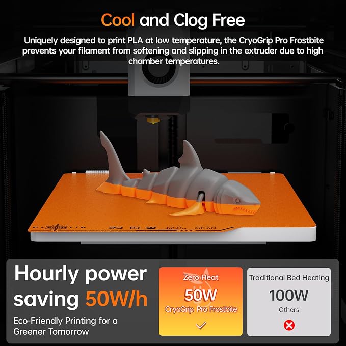 BIQU Cryogrip Pro Frostbite Matte Orange Cold Build Plate