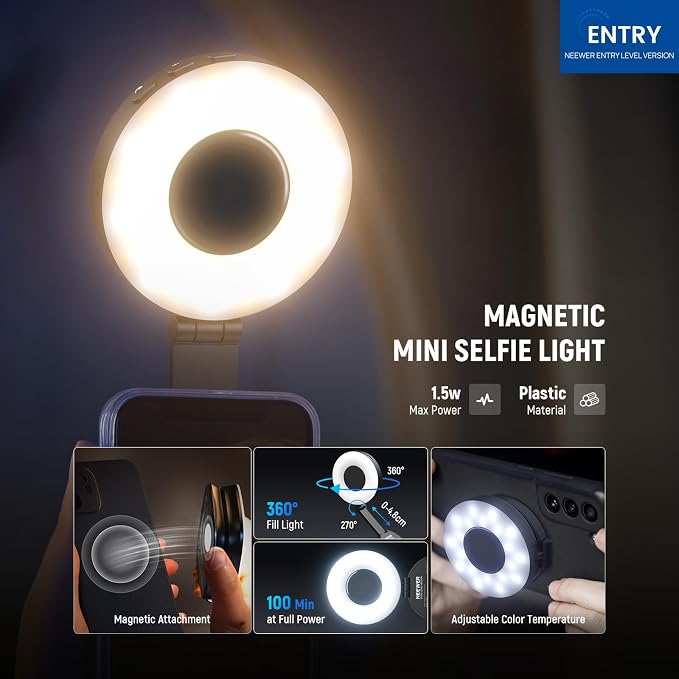 NEEWER ENTRY LEVEL VERSION Magnetic Selfie Light Compatible