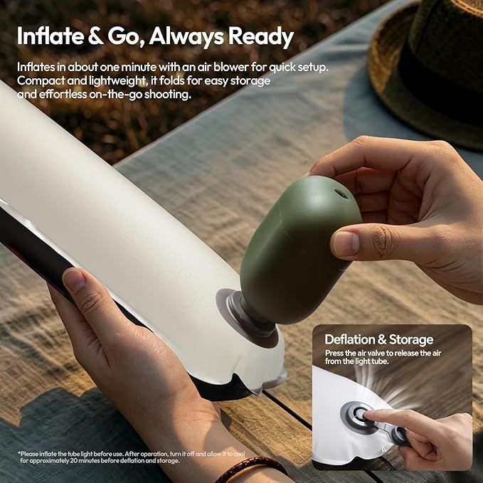 Ulanzi UA50 50W Inflatable LED Air Pillar Light 2700K-6500K Bi-Color Video