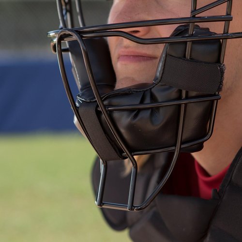 Champion Sports Pro Baseball Mask - Extra Protection for Umpires & Catchers - Adjustable Harness, Black