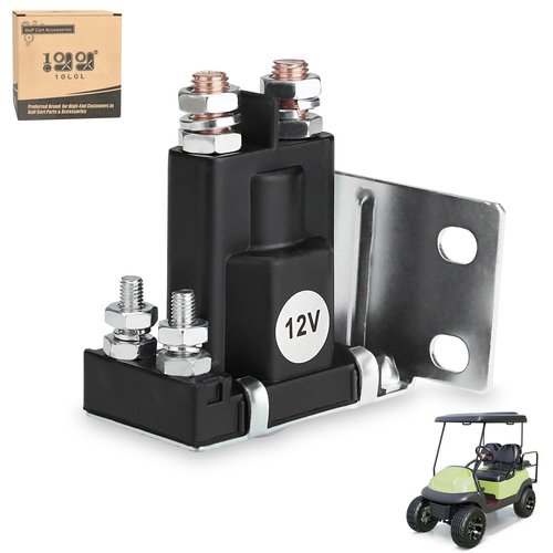 10L0L Golf Cart 12V 4 Terminal Solenoid for EZGO TXT Marathon Gas 2/4 Cycle 1979-1994 Golf Cart, OEM 16542-G1, 16542G1, 1133