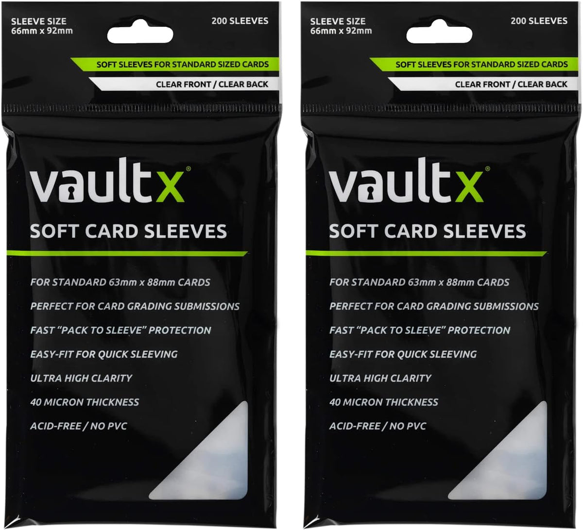Vault X Soft Penny Sleeves - 400 Pack for Standard Trading Cards | High Clarity Protection