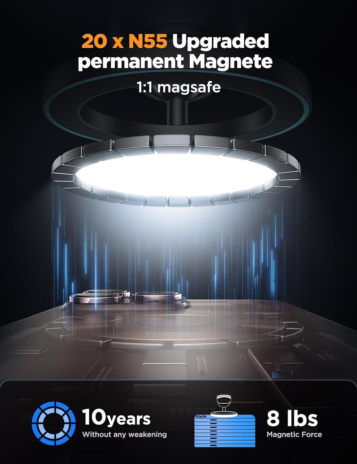 JOYROOM for MagSafe Car Mount, All-Metal Magnetic Phone Holder for Car, [Stronger Magnet] Car Magnet Phone Mount for Dash, Fit for iPhone 16 15 14 13 12