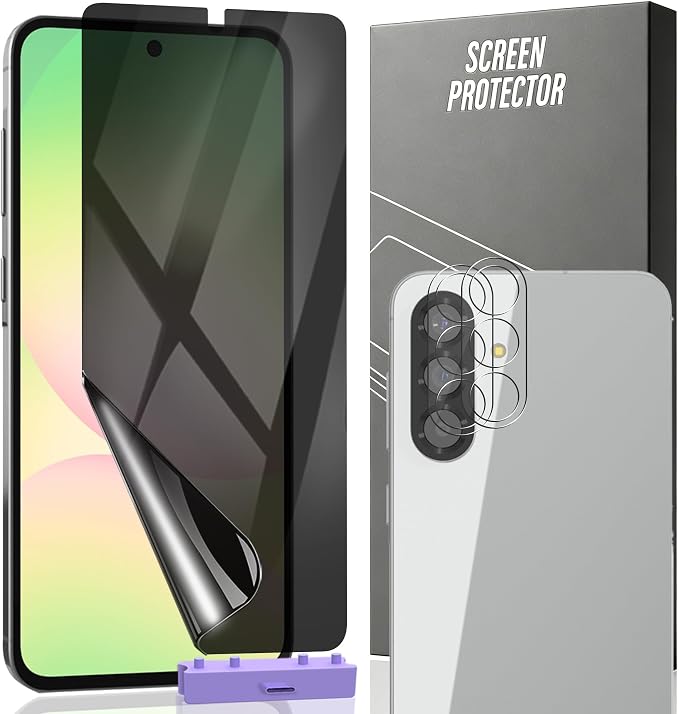 Privacy Screen Protector for Samsung Galaxy A56, 1+2 Pack TPU Anti-Spy Film