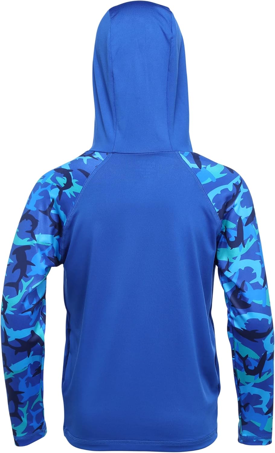 Skiennix Boys Rash Guard Swim Hoodie - UPF 50+ UV Protection Long Sleeve Fishing Shirt | Kids SPF Waterwear