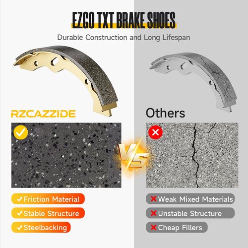 Golf Cart Brake Shoes Pads & Spring Kit for EZGO TXT/Medalist 1997-2008, Workhorse 800 Gas 1997-2012, ST350 Gas 2000-2012, Yamaha 1995-2002 G14/G16/G19 Electric/G20 Gas, OEM 27943G01 27944G01 70795G01
