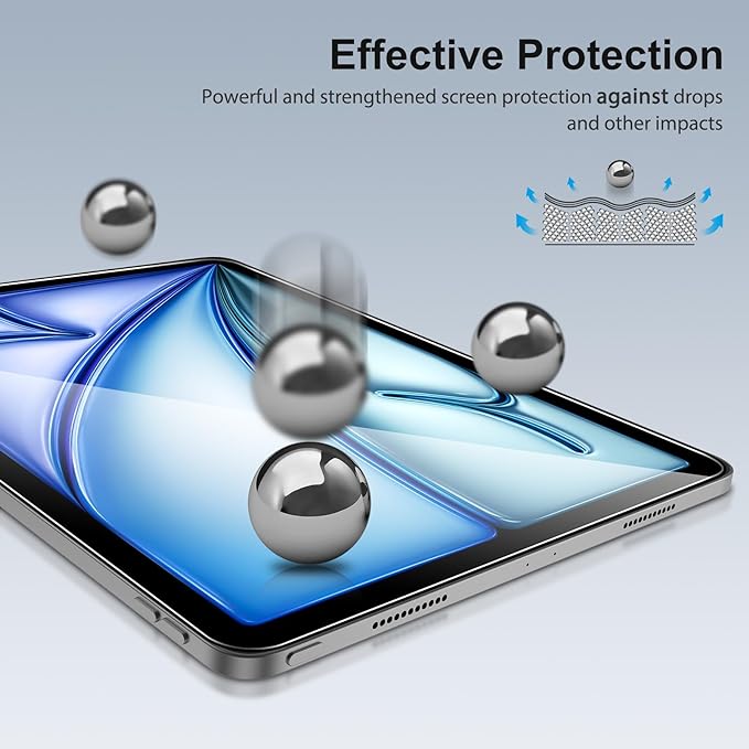 SPARIN 2 Pack Screen Protector for iPad Air 11 inch M4/M3/M2, Tempered Glass
