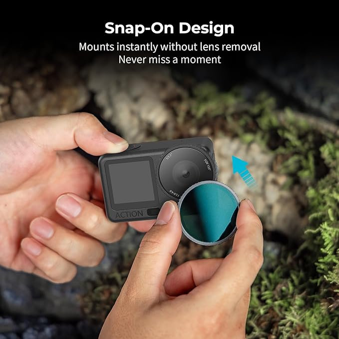 SmallRig 1/4 Black Mist Filter for DJI Osmo Action 6, Snap On Black Diffusion