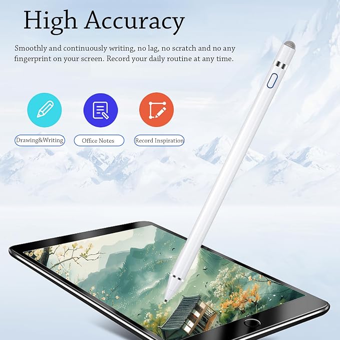 Active Stylus Pens for Touch Screens, Rechargeable Universal iPad Pencil