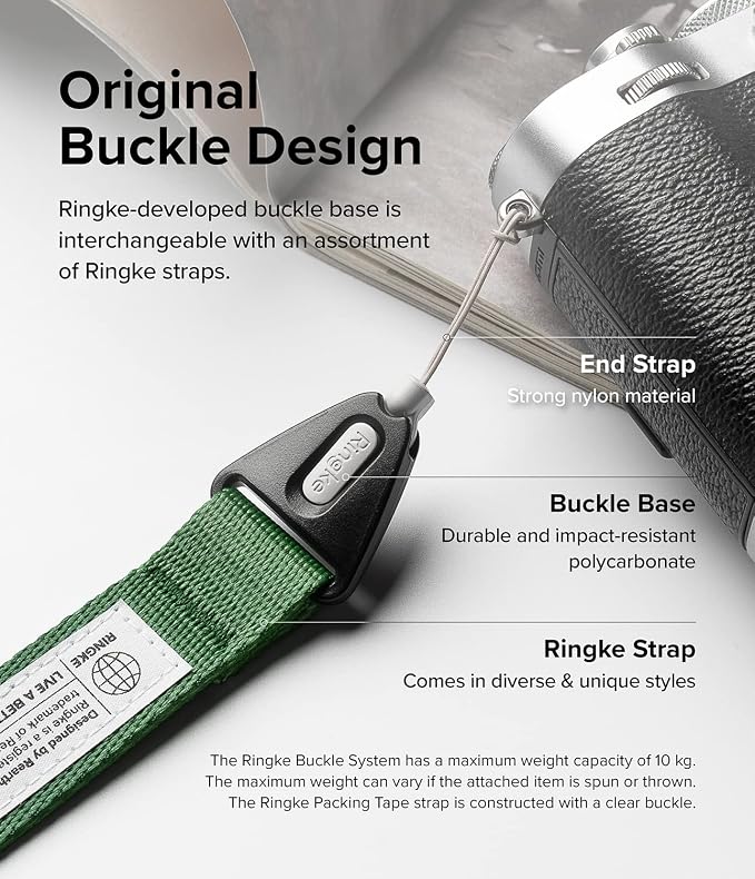 Ringke Hand Strap Designed for Camera Strap and Phone Strap, Adjustable Sturdy