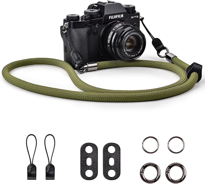 VOVMOEYA Nylon Braided Camera Rope Strap, Camera Neck Shoulder Strap