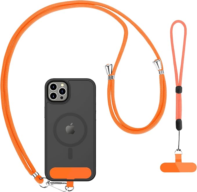 CACOE Phone Lanyard 2 Pcs-1 Pcs Adjustable Neck Strap, 2 Pads, Universal