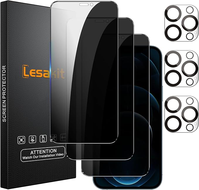Lesakit 3+3 Pack Privacy Screen Protector