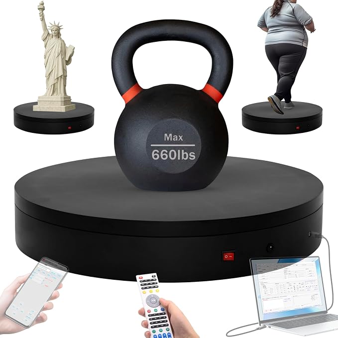 19.7In Large Programmable Motorized Electric Turntable Command-Controlled