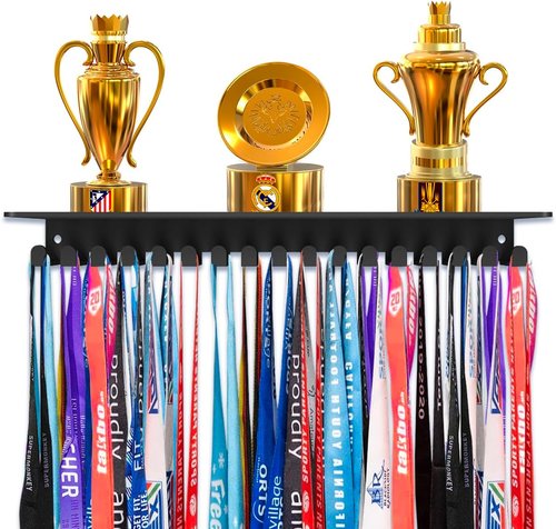 Dafftos Medal Hanger - Wall-Mounted Metal Rack for Organizing Awards & Ribbons | Perfect for Gymnastics, Soccer, Runners