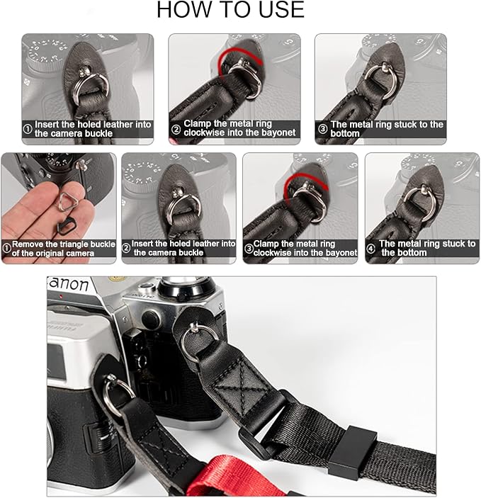 Camera Strap, Quick Adjustable Shoulder Sling Camera Neck Shoulder Strap