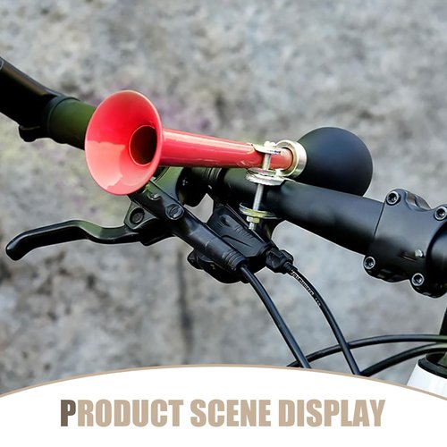 Bawkars Bike Horn, 7.87" Classic Horn Metal Squeeze Clown Horn, Loud High Volume Bicycle Horn for Adults, Fits Bicycles, Motorcycles, ATV (Red)