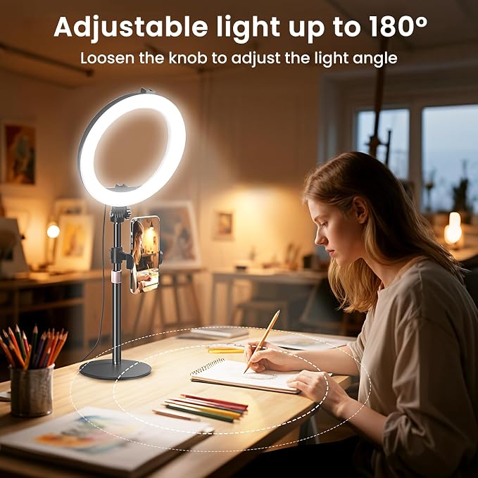 MACTREM 10“ Desk Ring Light