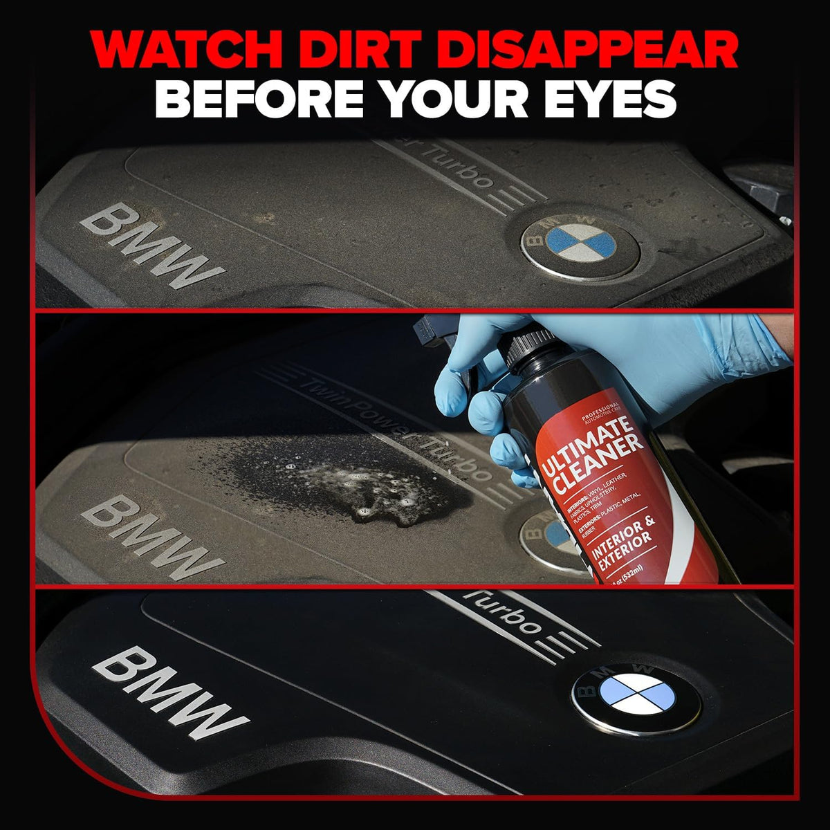 Carfidant Ultimate Cleaner Automotive Interior Cleaner All Purpose Cleaner for Car Carpet Upholstery - 18 fl. Oz. with Microfiber Towel and Gallon