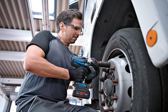 Bosch Professional BITURBO GDS 18V-1050 H cordless impact wrench (1050 Nm tightening torque, 1,700 Nm breakaway torque, excl. rechargeable batteries and charger, in carton)