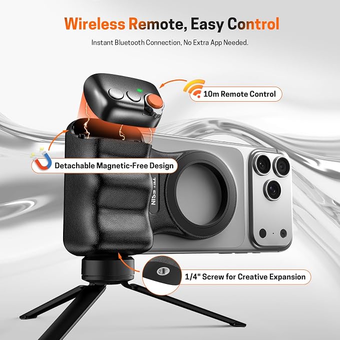Magnetic Phone Camera Grip, Smartphone Holder Selfie Handle Snap
