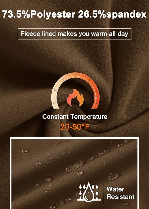 MAGCOMSEN Women's Fleece Lined Pants - High Waisted Thermal Yoga Sweatpants with Pockets