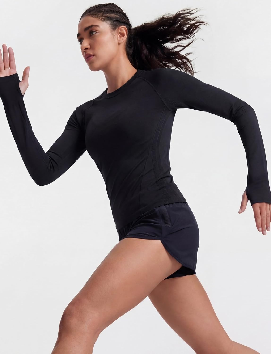 WANAYOU Long Sleeve Workout Tops - 2 Pack Compression Athletic Shirts for Gym & Yoga | Quick Dry, Seamless