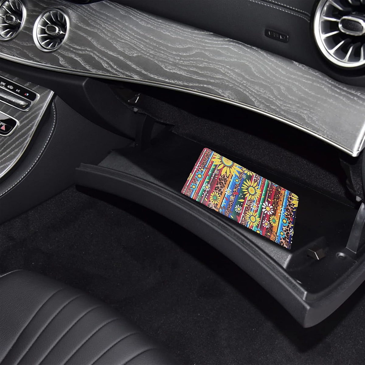 LumiMokki Premium Car Registration & Insurance Card Holder, Sunflower