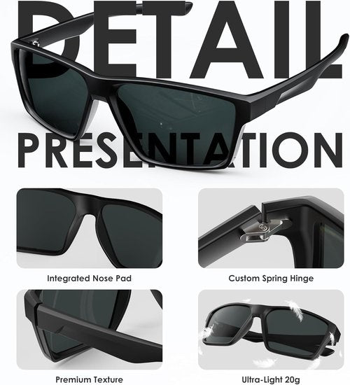 KALIYADI Polarized Sports Sunglasses - UV400 Protection for Men & Women | Ideal for Driving, Running, Cycling