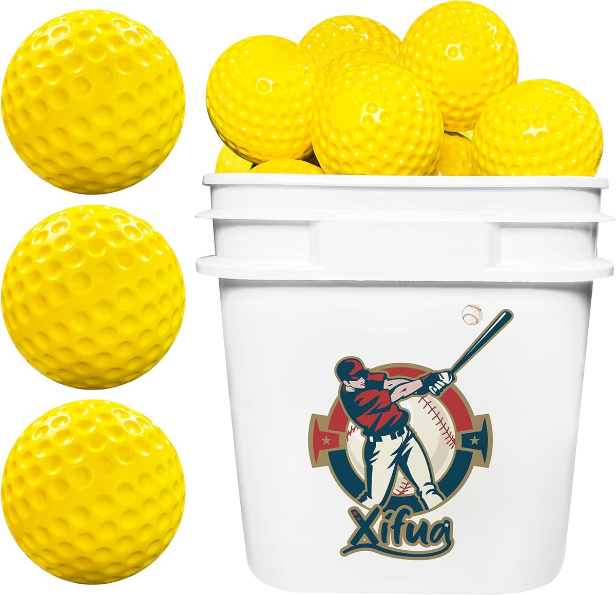 Skiennix 12-Inch Softballs - High-Density Foam Practice Balls for Pitching Machines | 13-Pack, Indoor/Outdoor Use